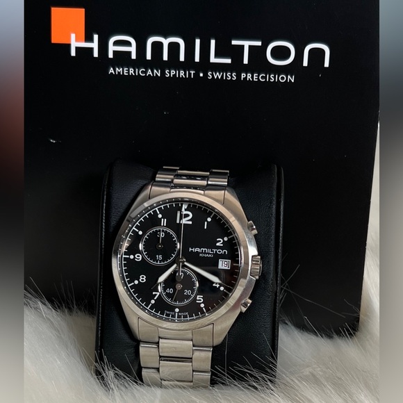 Hamilton Watch Khaki 41mm Unisex Black X Silver - Picture 16 of 16
